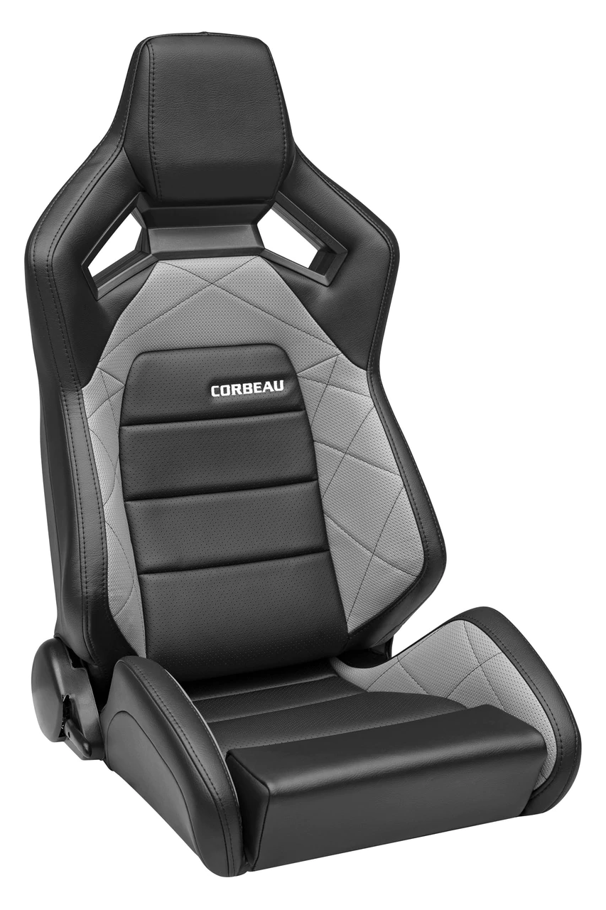 Corbeau Sportline  Racing Seat, RRX Black, Grey HD Vinyl, 55090PR, PAIR